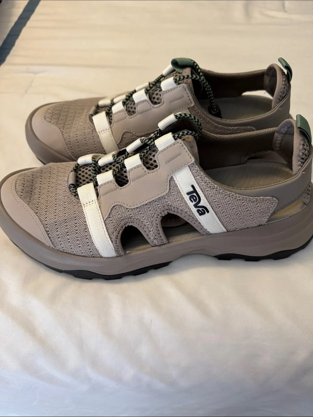 Teva New in Box! Women’s Taupe/White Hybrid Outdoor Sandal-Sneakers